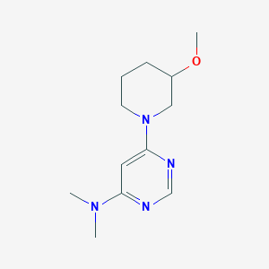molecular formula C12H20N4O B2705026 6-(3-methoxypiperidin-1-yl)-N,N-dimethylpyrimidin-4-amine CAS No. 2097927-68-7
