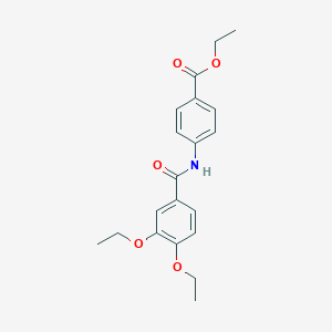 molecular formula C20H23NO5 B270503 Ethyl 4-[(3,4-diethoxybenzoyl)amino]benzoate 