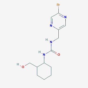 molecular formula C13H19BrN4O2 B2705031 1-[(5-Bromopyrazin-2-yl)methyl]-3-[2-(hydroxymethyl)cyclohexyl]urea CAS No. 2185589-94-8
