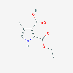 molecular formula C9H11NO4 B2705034 2-乙氧羰基-4-甲基-1H-吡咯-3-羧酸 CAS No. 2243508-31-6