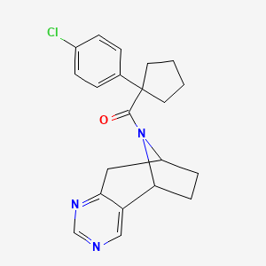 (1-(4-chlorophenyl)cyclopentyl)((5R,8S)-6,7,8,9-tetrahydro-5H-5,8-epiminocyclohepta[d]pyrimidin-10-yl)methanone