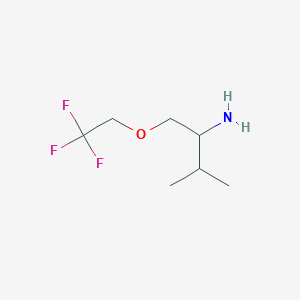 molecular formula C7H14F3NO B2705042 3-Methyl-1-(2,2,2-trifluoroethoxy)butan-2-amine CAS No. 1518919-78-2