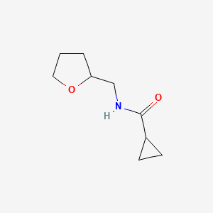 molecular formula C9H15NO2 B2705043 Cyclopropanecarboxamide, N-tetrahydrofurfuryl- CAS No. 401597-33-9