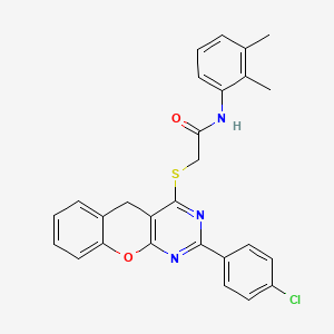 2-((2-(4-chlorophenyl)-5H-chromeno[2,3-d]pyrimidin-4-yl)thio)-N-(2,3-dimethylphenyl)acetamide