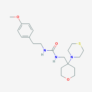 1-[2-(4-Methoxyphenyl)ethyl]-3-[(4-thiomorpholin-4-yloxan-4-yl)methyl]urea