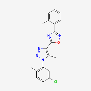 5-[1-(5-chloro-2-methylphenyl)-5-methyl-1H-1,2,3-triazol-4-yl]-3-(2-methylphenyl)-1,2,4-oxadiazole