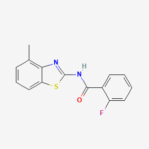 2-fluoro-N-(4-methyl-1,3-benzothiazol-2-yl)benzamide