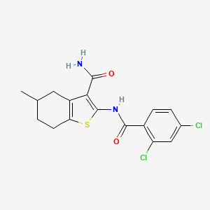 molecular formula C17H16Cl2N2O2S B2705062 2-(2,4-Dichlorobenzamido)-5-methyl-4,5,6,7-tetrahydrobenzo[b]thiophene-3-carboxamide CAS No. 313405-69-5