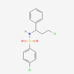 4-chloro-N-(3-chloro-1-phenylpropyl)benzene-1-sulfonamide