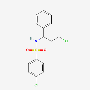 molecular formula C15H15Cl2NO2S B2705071 4-氯-N-(3-氯-1-苯基丙基)苯基-1-磺酰胺 CAS No. 857041-71-5