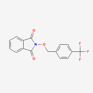 molecular formula C16H10F3NO3 B2705072 2-[[4-(三氟甲基)苯基]甲氧基]异吲哚-1,3-二酮 CAS No. 339096-92-3