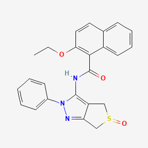 2-ethoxy-N-(5-oxo-2-phenyl-4,6-dihydrothieno[3,4-c]pyrazol-3-yl)naphthalene-1-carboxamide