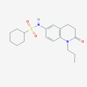 molecular formula C18H26N2O3S B2705088 N-(2-oxo-1-propyl-1,2,3,4-tetrahydroquinolin-6-yl)cyclohexanesulfonamide CAS No. 941906-31-6