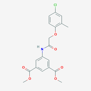 molecular formula C19H18ClNO6 B270509 Dimethyl 5-{[(4-chloro-2-methylphenoxy)acetyl]amino}isophthalate 