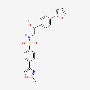 molecular formula C22H20N2O5S B2705094 2-[4-(furan-2-yl)phenyl]-2-hydroxy-S-[4-(2-methyl-1,3-oxazol-4-yl)phenyl]ethane-1-sulfonamido CAS No. 2097902-68-4