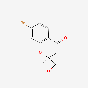 molecular formula C11H9BrO3 B2705097 7-Bromospiro[chromane-2,3'-oxetan]-4-one CAS No. 1823924-36-2