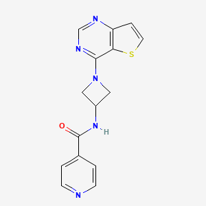 molecular formula C15H13N5OS B2705101 N-(1-Thieno[3,2-d]pyrimidin-4-ylazetidin-3-yl)pyridine-4-carboxamide CAS No. 2380169-69-5