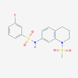 3-fluoro-N-(1-methylsulfonyl-3,4-dihydro-2H-quinolin-7-yl)benzenesulfonamide