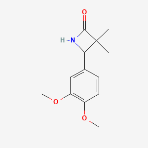 molecular formula C13H17NO3 B2705112 4-(3,4-Dimethoxyphenyl)-3,3-dimethylazetidin-2-one CAS No. 2377033-86-6