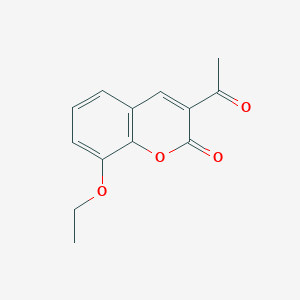 molecular formula C13H12O4 B2705113 3-Acetyl-8-ethoxychromen-2-one CAS No. 389065-45-6