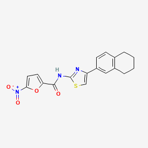 molecular formula C18H15N3O4S B2705115 5-nitro-N-[4-(5,6,7,8-tetrahydronaphthalen-2-yl)-1,3-thiazol-2-yl]furan-2-carboxamide CAS No. 684232-90-4