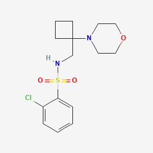 2-Chloro-N-[(1-morpholin-4-ylcyclobutyl)methyl]benzenesulfonamide