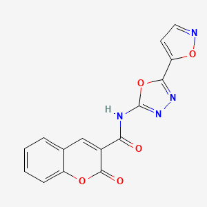 N-(5-(isoxazol-5-yl)-1,3,4-oxadiazol-2-yl)-2-oxo-2H-chromene-3-carboxamide