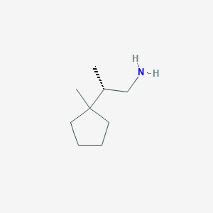 molecular formula C9H19N B2705131 (2S)-2-(1-Methylcyclopentyl)propan-1-amine CAS No. 2248188-42-1