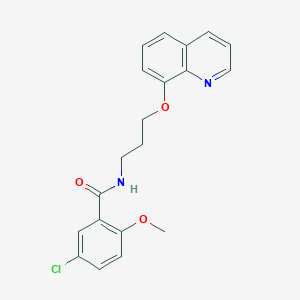 5-chloro-2-methoxy-N-(3-(quinolin-8-yloxy)propyl)benzamide