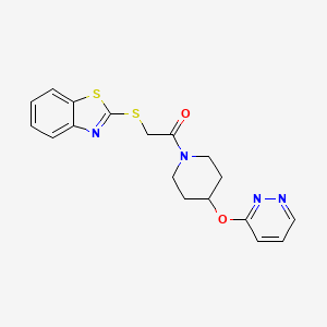 2-(Benzo[d]thiazol-2-ylthio)-1-(4-(pyridazin-3-yloxy)piperidin-1-yl)ethanone