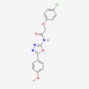 molecular formula C17H14ClN3O4 B2705153 2-(4-chlorophenoxy)-N-(5-(4-methoxyphenyl)-1,3,4-oxadiazol-2-yl)acetamide CAS No. 897735-12-5