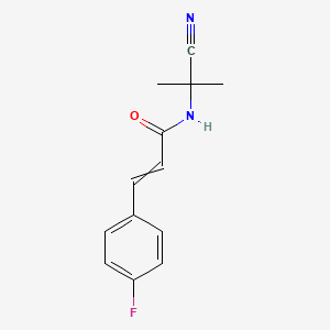 molecular formula C13H13FN2O B2705162 N-(1-cyano-1-methylethyl)-3-(4-fluorophenyl)prop-2-enamide CAS No. 1424623-44-8