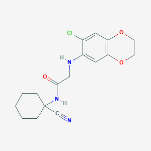 molecular formula C17H20ClN3O3 B2705166 2-[(7-chloro-2,3-dihydro-1,4-benzodioxin-6-yl)amino]-N-(1-cyanocyclohexyl)acetamide CAS No. 1197698-13-7