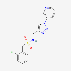 1-(2-chlorophenyl)-N-((1-(pyridin-3-yl)-1H-1,2,3-triazol-4-yl)methyl)methanesulfonamide