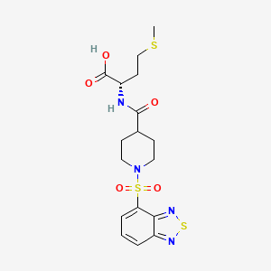 molecular formula C17H22N4O5S3 B2705169 N-{[1-(2,1,3-benzothiadiazol-4-ylsulfonyl)piperidin-4-yl]carbonyl}-L-methionine CAS No. 957029-97-9