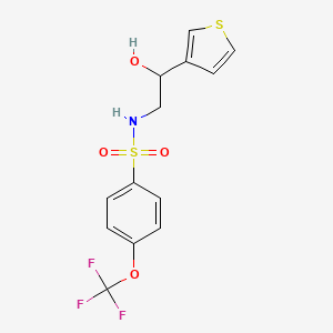 N-(2-hydroxy-2-(thiophen-3-yl)ethyl)-4-(trifluoromethoxy)benzenesulfonamide