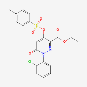 molecular formula C20H17ClN2O6S B2705172 Ethyl 1-(2-chlorophenyl)-6-oxo-4-(tosyloxy)-1,6-dihydropyridazine-3-carboxylate CAS No. 899958-90-8