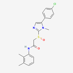 molecular formula C20H20ClN3O2S B2705180 2-((5-(4-chlorophenyl)-1-methyl-1H-imidazol-2-yl)sulfinyl)-N-(2,3-dimethylphenyl)acetamide CAS No. 1006973-64-3