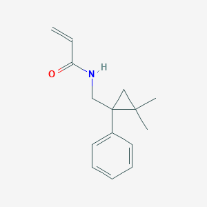 molecular formula C15H19NO B2705197 N-[(2,2-Dimethyl-1-phenylcyclopropyl)methyl]prop-2-enamide CAS No. 2361656-47-3