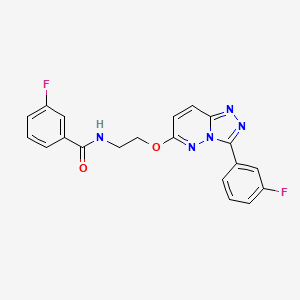 molecular formula C20H15F2N5O2 B2705206 3-fluoro-N-(2-((3-(3-fluorophenyl)-[1,2,4]triazolo[4,3-b]pyridazin-6-yl)oxy)ethyl)benzamide CAS No. 1021030-74-9