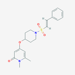 (E)-1,6-dimethyl-4-((1-(styrylsulfonyl)piperidin-4-yl)oxy)pyridin-2(1H)-one