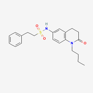 molecular formula C21H26N2O3S B2705214 N-(1-butyl-2-oxo-1,2,3,4-tetrahydroquinolin-6-yl)-2-phenylethanesulfonamide CAS No. 941912-15-8