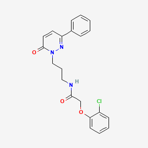 2-(2-chlorophenoxy)-N-(3-(6-oxo-3-phenylpyridazin-1(6H)-yl)propyl)acetamide