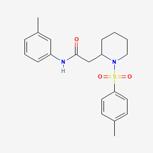 N-(m-tolyl)-2-(1-tosylpiperidin-2-yl)acetamide