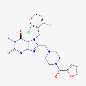 7-(2,6-dichlorobenzyl)-8-((4-(furan-2-carbonyl)piperazin-1-yl)methyl)-1,3-dimethyl-1H-purine-2,6(3H,7H)-dione