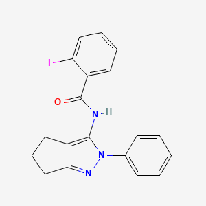 2-iodo-N-(2-phenyl-2,4,5,6-tetrahydrocyclopenta[c]pyrazol-3-yl)benzamide