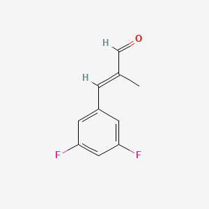 molecular formula C10H8F2O B2705226 (E)-3-(3,5-二氟苯基)-2-甲基丙-2-烯醛 CAS No. 1046161-35-6