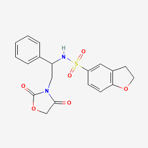 N-(2-(2,4-dioxooxazolidin-3-yl)-1-phenylethyl)-2,3-dihydrobenzofuran-5-sulfonamide