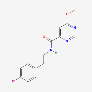 molecular formula C14H14FN3O2 B2705237 N-(4-氟苯乙基)-6-甲氧吡咯嗪-4-羧酰胺 CAS No. 2034633-97-9