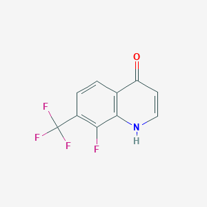 molecular formula C10H5F4NO B2705246 8-氟-7-(三氟甲基)喹啉-4-酚 CAS No. 693818-12-1